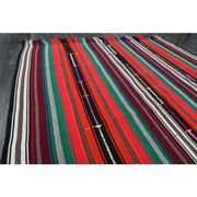 1970s Vintage Turkish Oushak Handmade Wool Cotton Red Area Rug 177x213