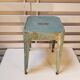 Tabouret vintage industriel en tôle