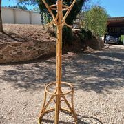 Vintage coat rack in bamboo and rattan