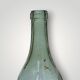 Ancienne grande bouteille artisanale en verre soufflé vert – H50 cm