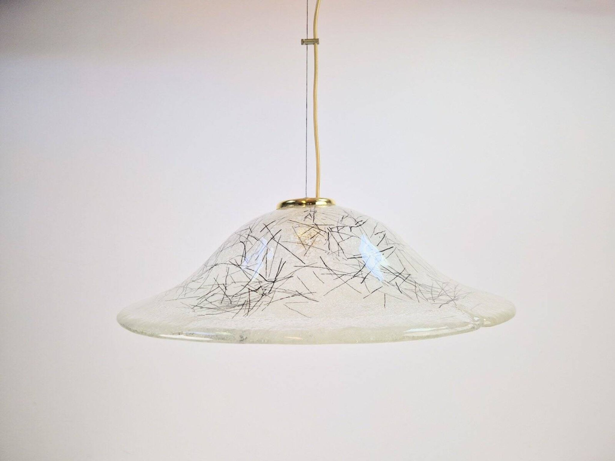 Vintage Murano Glass Pendant Lights from Kaiser-Leuchten, 1960s, Set of 2