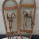 Old snowshoes made of wood and hoses