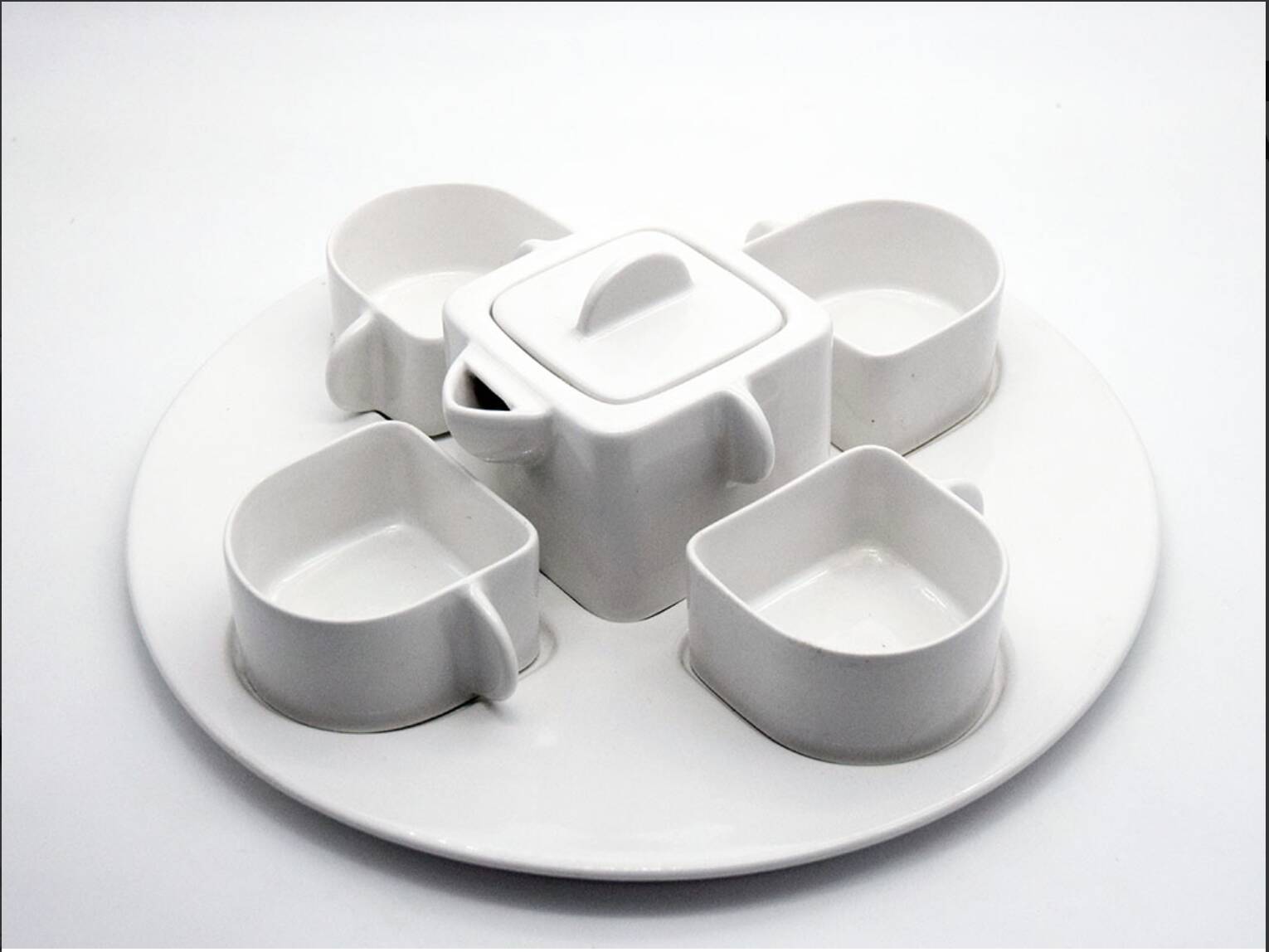 Angelo Mangiarotti for F.lli Brambilla Tea or Coffee Set, 1970s
