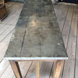 High table with zinc top