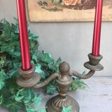 Bronze chandelier aged by time
