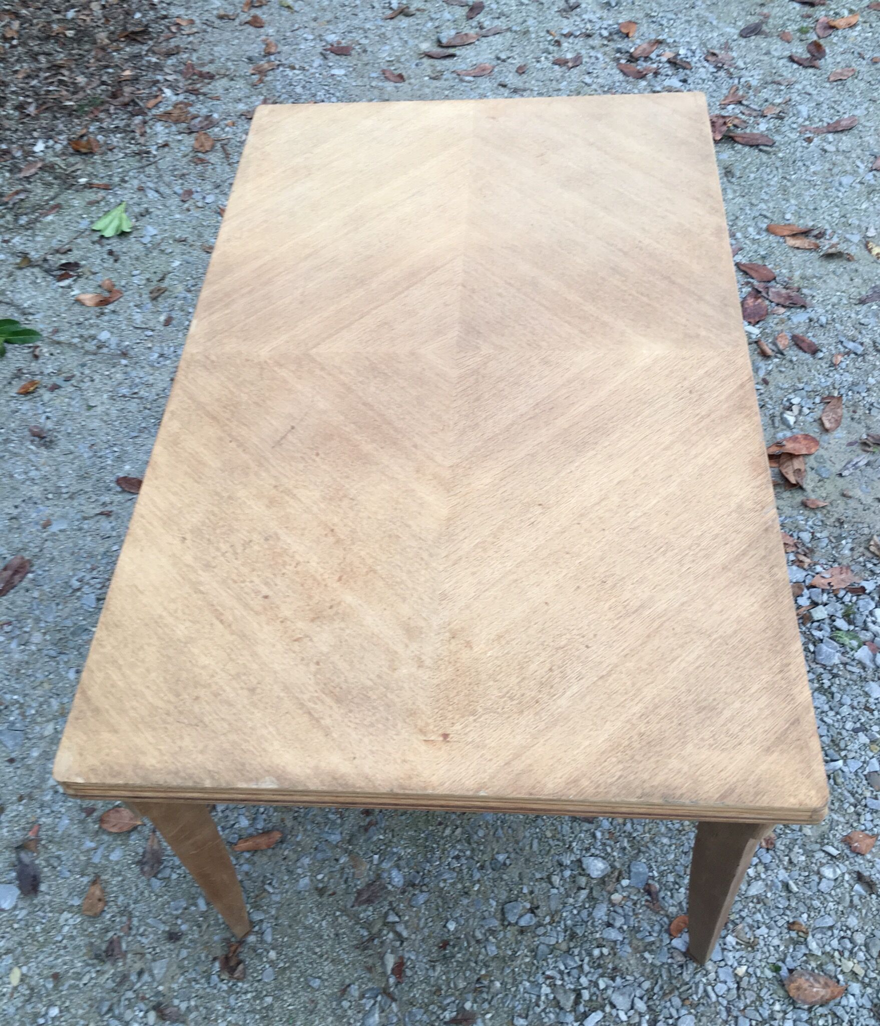 Table de salle à manger vintage pieds compas