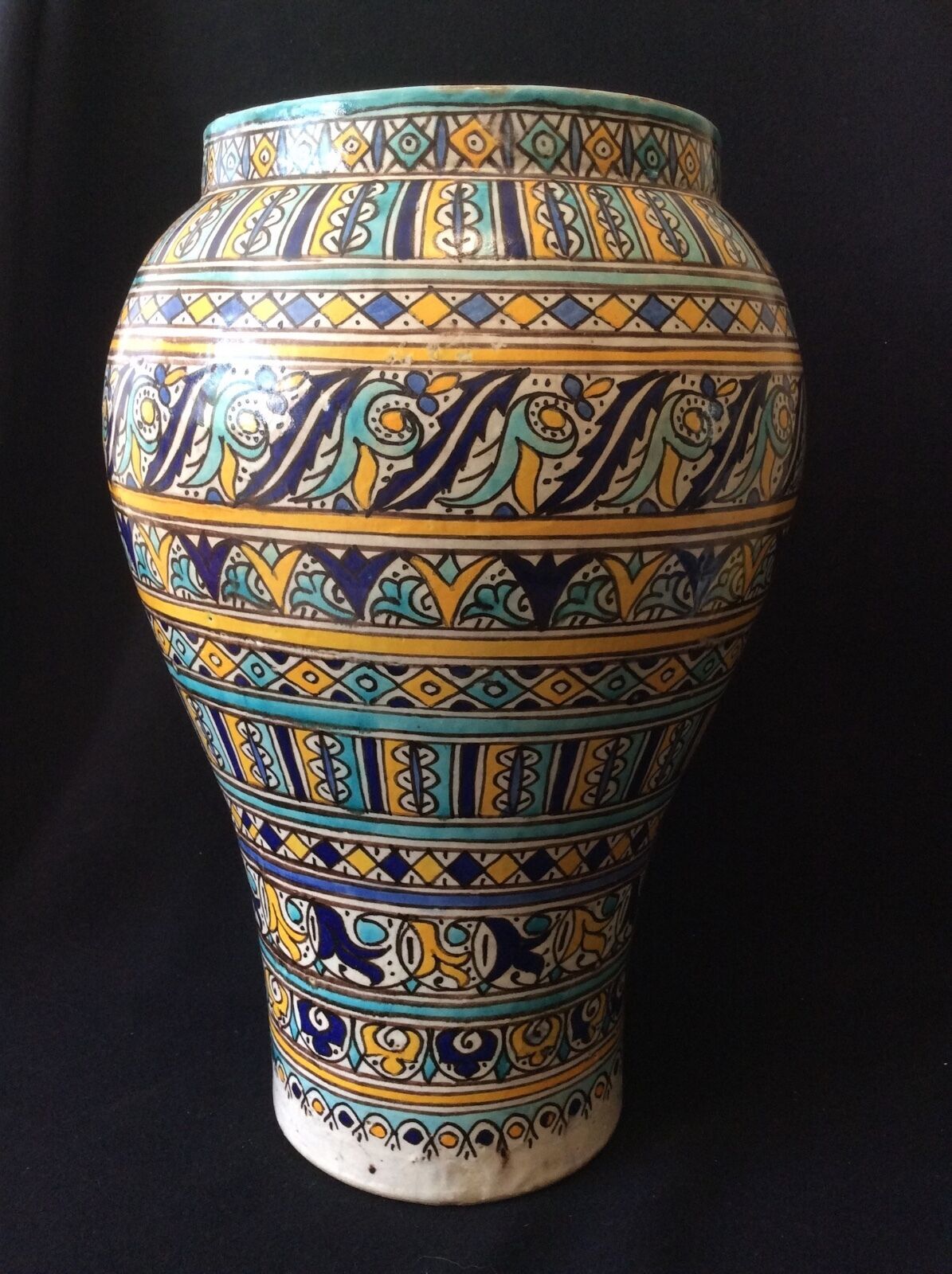 Fez Morocco great Khabya Jarre in earthenware H 44.5 cm late 19th 19th century