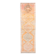 Tapis runner vintage anatolien, tons terre cuite, orange doux et gris clair
