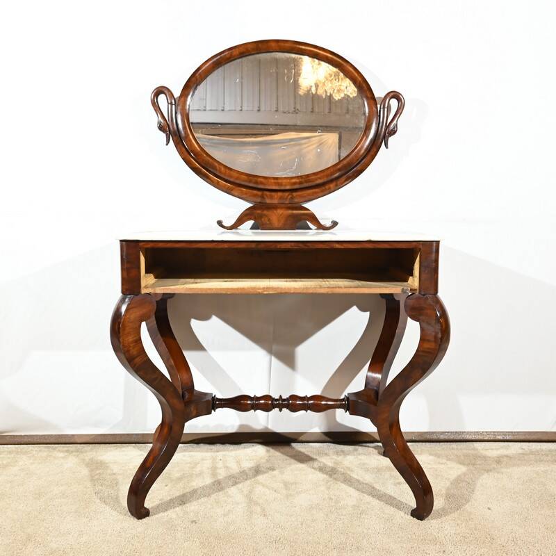Burl Mahogany Dressing Table, Restoration Period – Early 19th Century