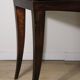 Vintage wooden and marble console table – classic style curved legs, 1950s