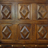 Coat rack cloakroom wood carved folk art