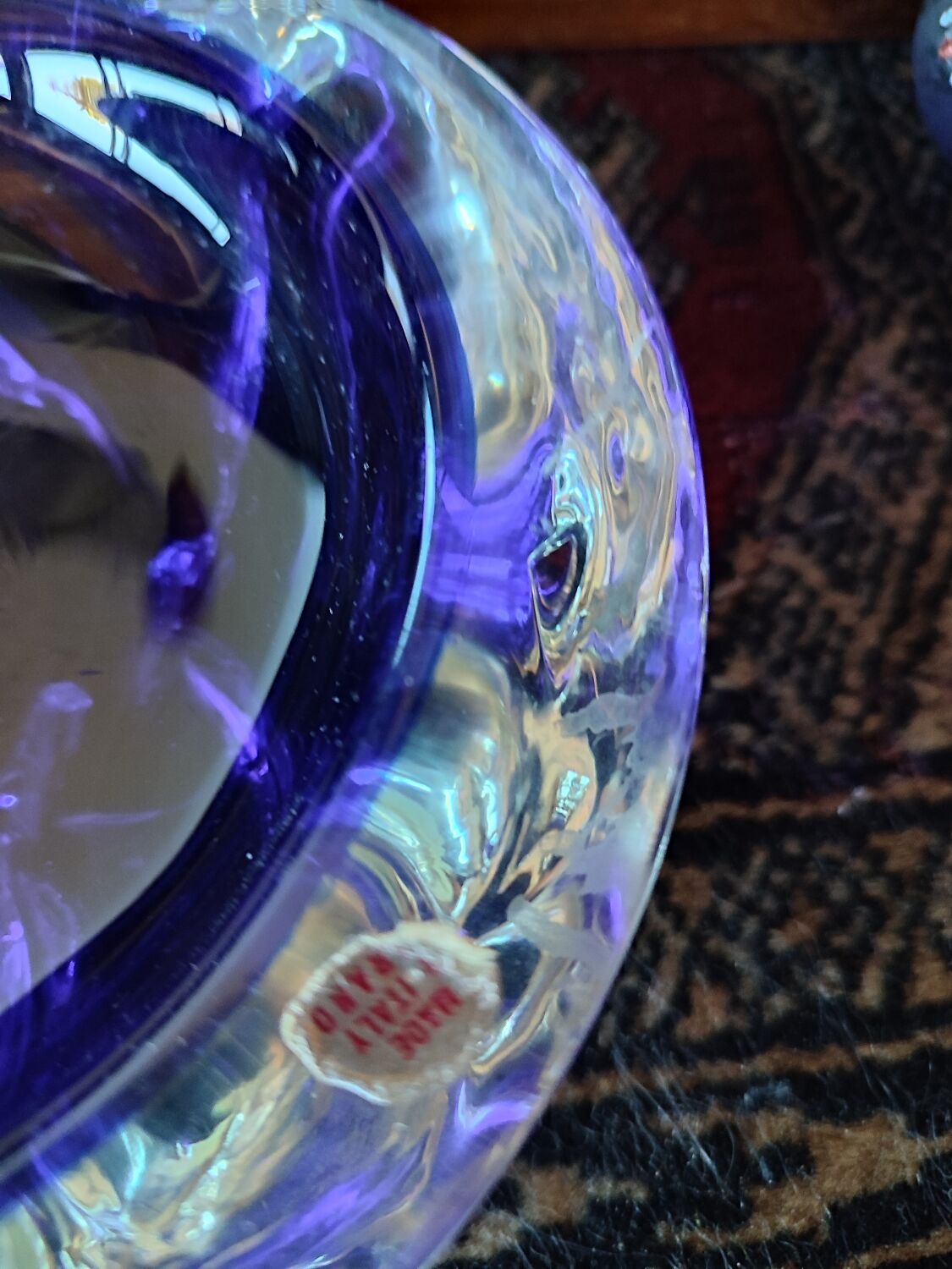 Vintage 70s Murano Sommerso empty pocket