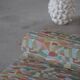 Art Deco bench, reupholstered in vintage fabric, Danish cabinetmaker, 1940s.