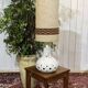 1970s lamp in white ceramic with its period shade.
