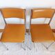 Pair of vintage leatherette and chrome chairs from the 1970s