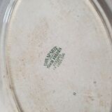 serving plate oval iron earth