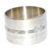 Christofle towel ring in silver metal - ribbon model