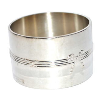 Christofle towel ring in silver metal - ribbon model