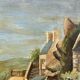 Pointe de Primel in Trégastel, oil painting on old cardboard