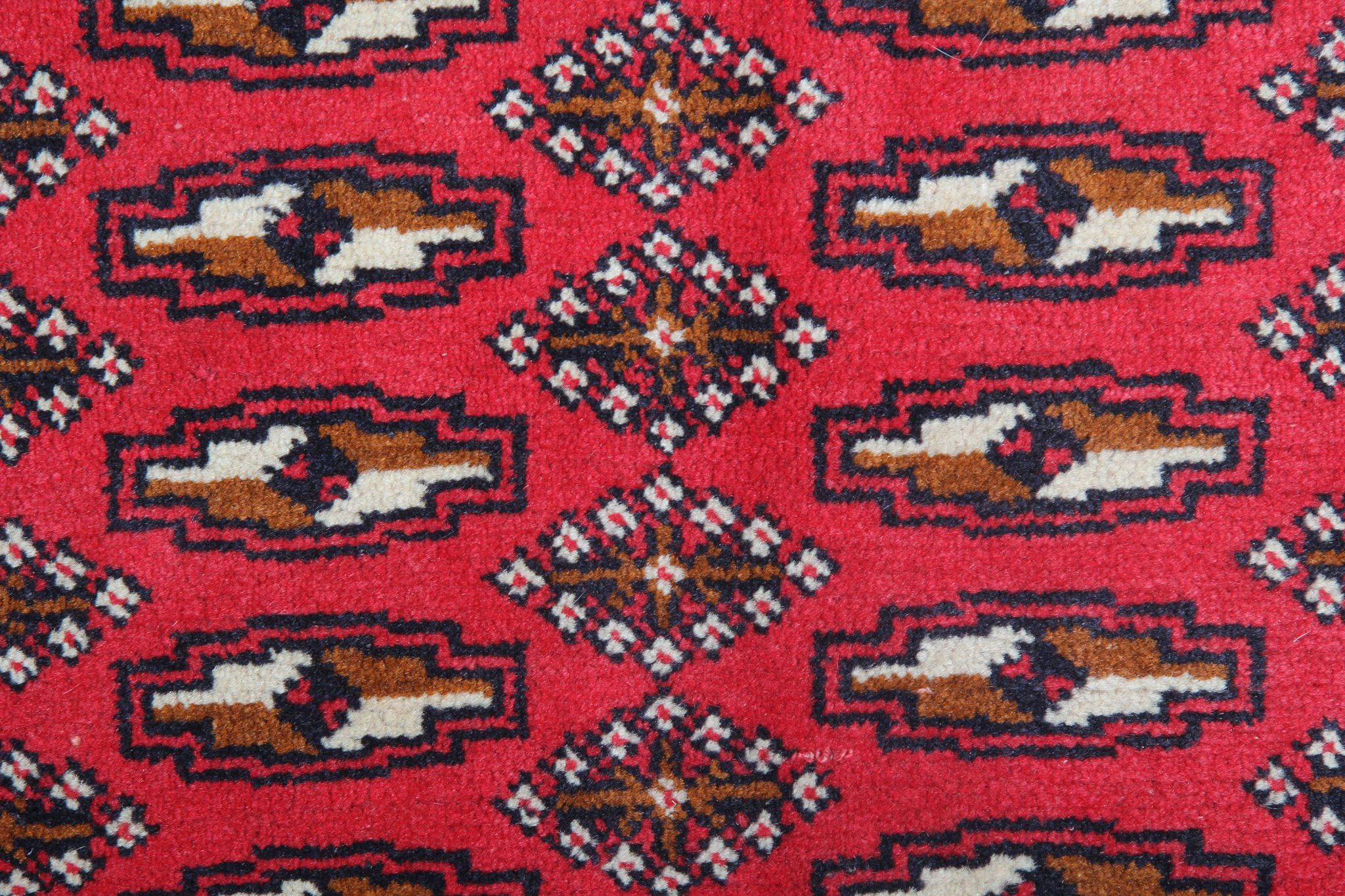 Bukhara rug red wool persian carpet 50x100cm