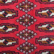 Bukhara rug red wool persian carpet 50x100cm