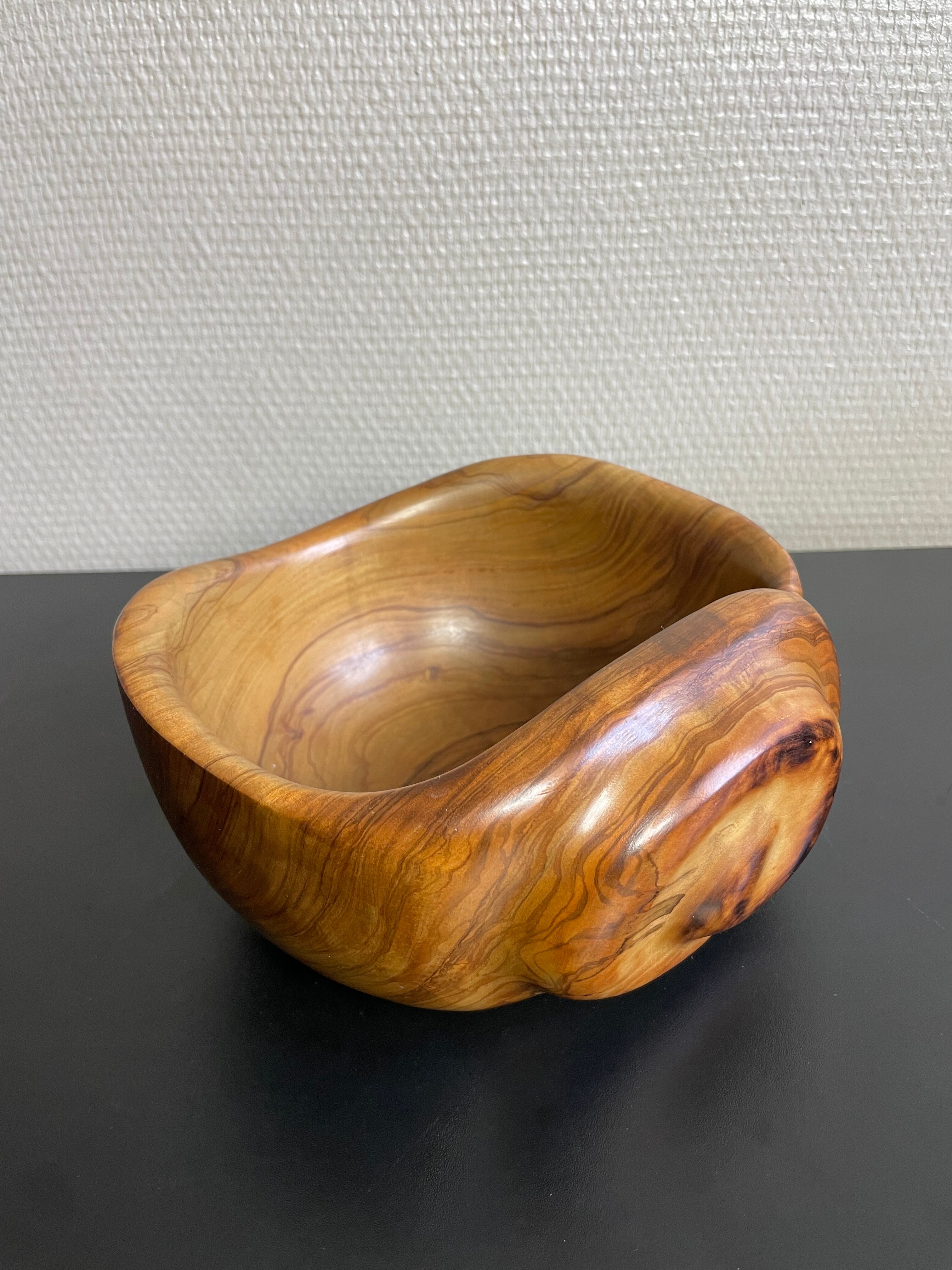 Empty wooden pocket of olivier