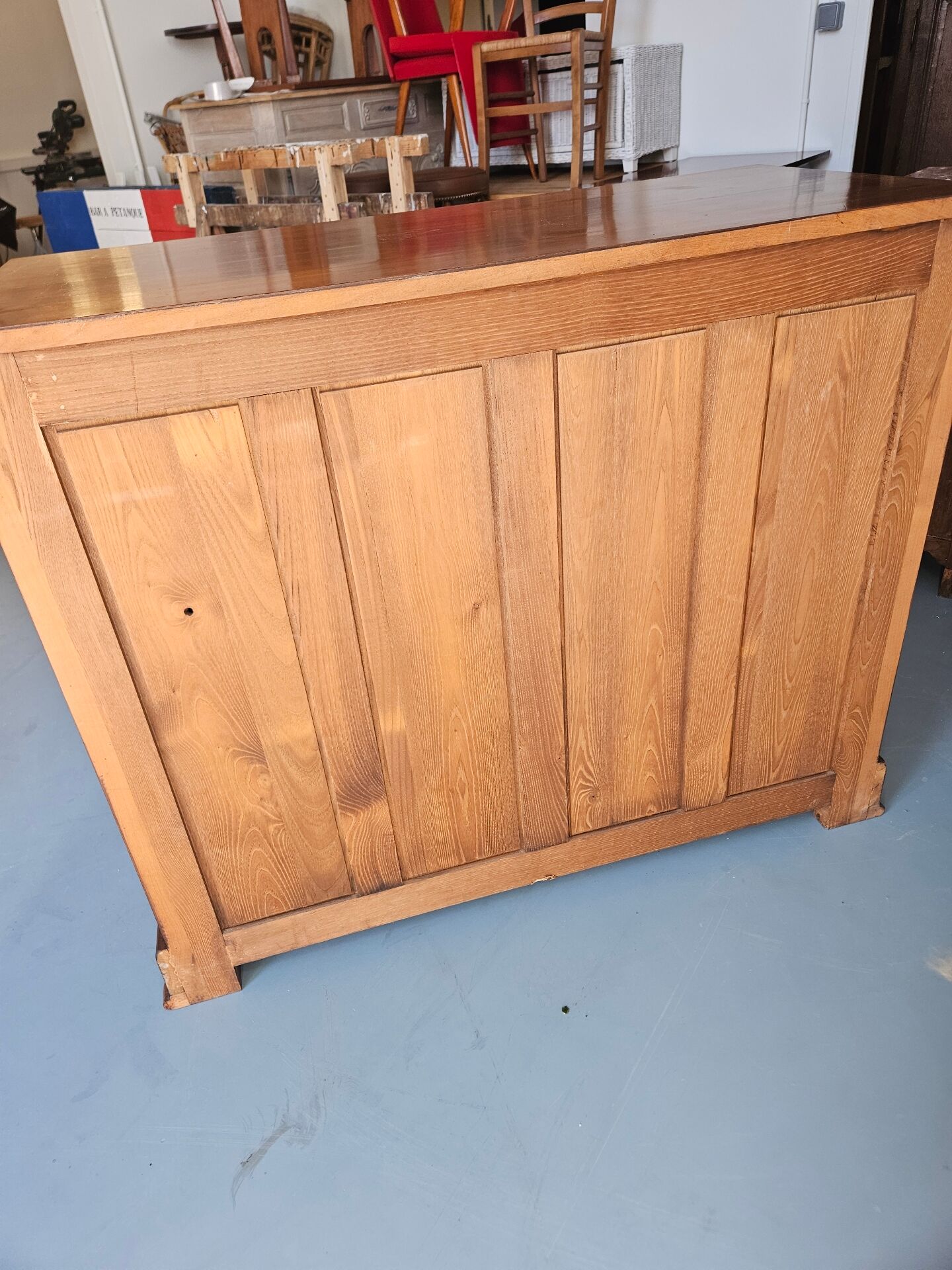 Buffet rustique en bois avec 2 tiroirs intégrés 