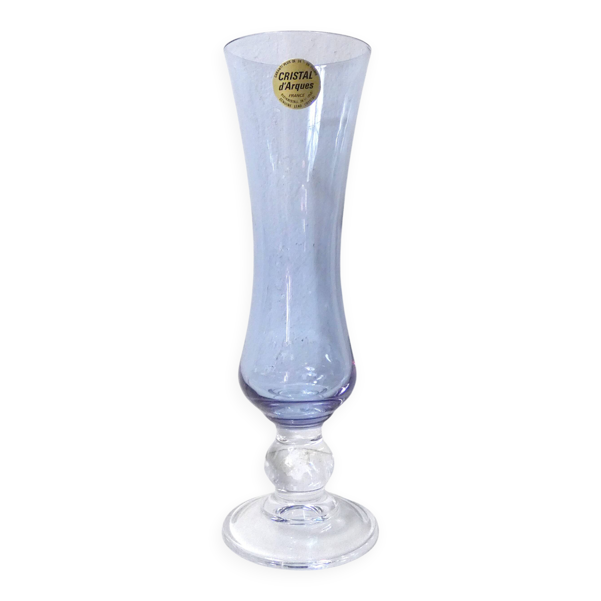 Vintage French Crystal Soliphlore Baluster Vase, Very Good Condition