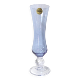 Vase, soliflore balustre vintage en cristal, France