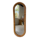 Miroir osier tressé Italie années 60 ovale