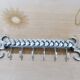 2 Tea towel holders, ironwork in braided raw steel, 1970