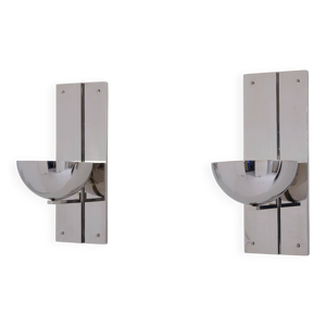 Paire d'appliques modernistes - acier