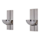 Pair of modernist wall lights by Claude Parent, nickel-plated steel, 1992.