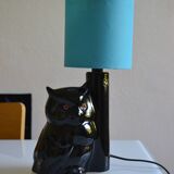 Vintage owl lamp 1980 ceramic holland