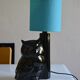 Vintage owl lamp 1980 ceramic holland