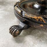 1900 lion paw pedestal table