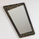 Brass mirror with patinated mosaic, mid-20th century.