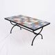 Wrought iron and ceramic coffee table, French work, 2013