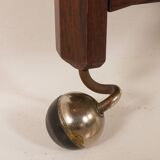 Italian mid century bar trolley, serving cart in rosewood, 1960s