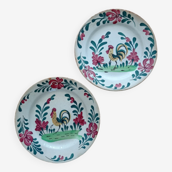 Set of 2 Creil and Montereau plates