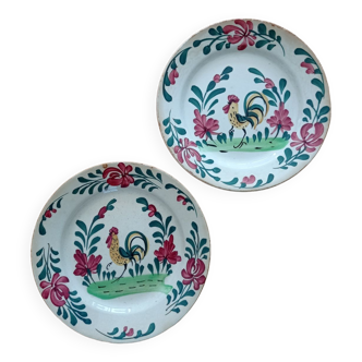 Lot de 2 assiettes Creil et Montereau