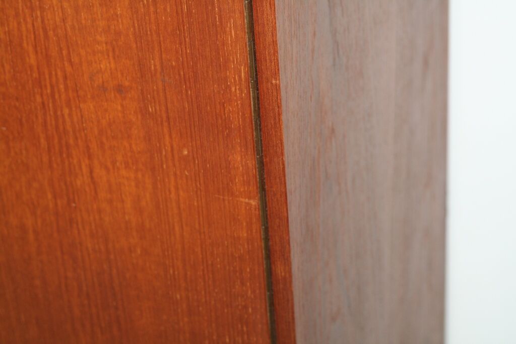 2-door teak cabinet with 50s key