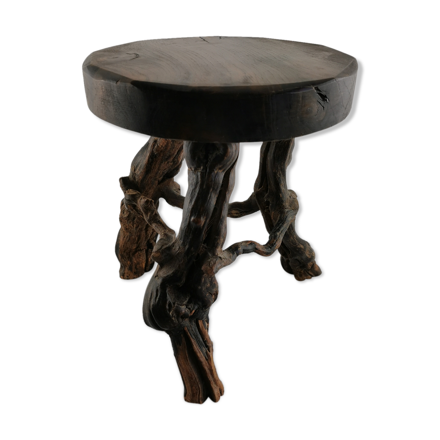 Brutalist stool tripod pied de vigne 60