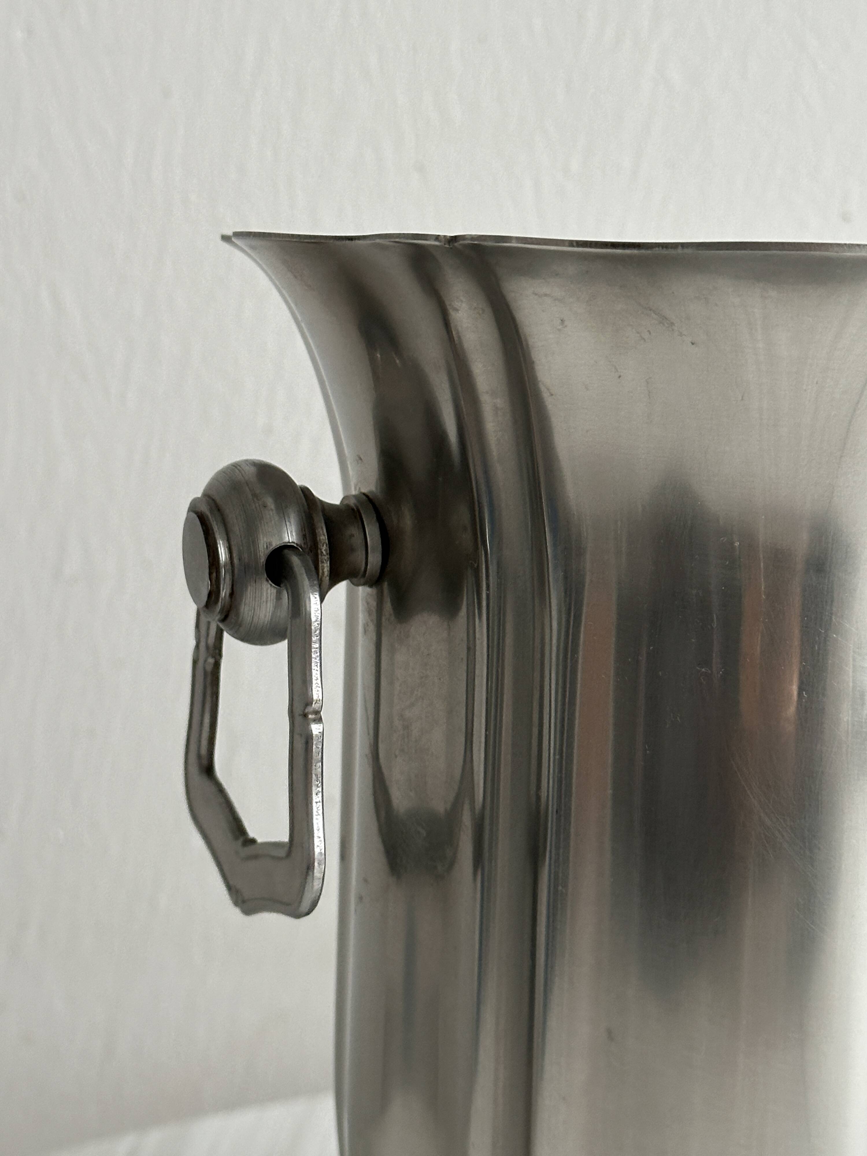 Guy Degrenne champagne bucket in 18/10 stainless steel