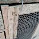 Old established a door and five drawers raw wood