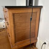 Antique wooden order with black marble top