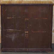 Commode en bois dur flammé victorien XIXe siècle avec tiroir caché