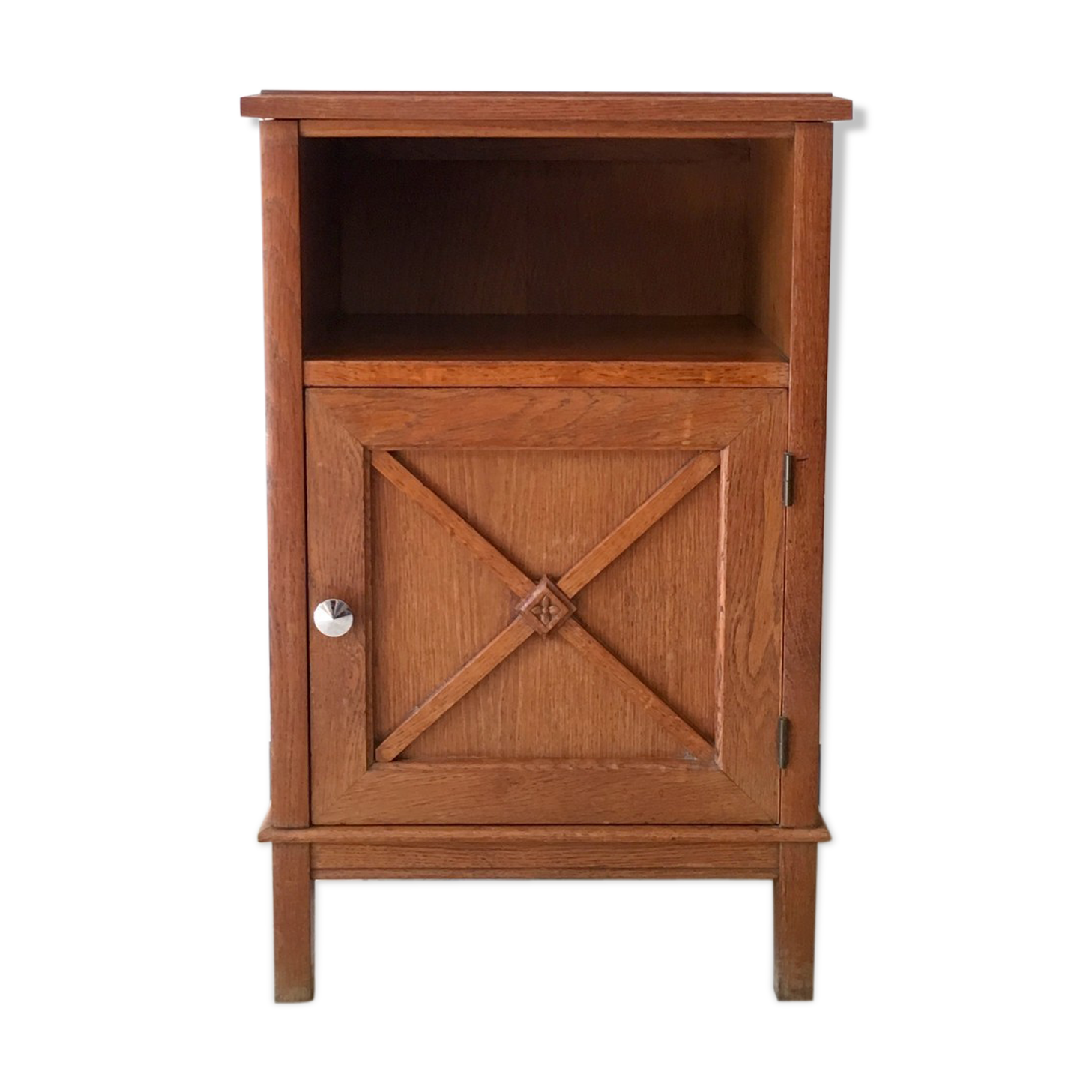 Vintage 50s oak bedside