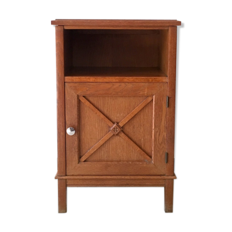 Vintage 50s oak bedside