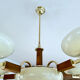 Art deco chandelier, glass, wood and glass, 30s